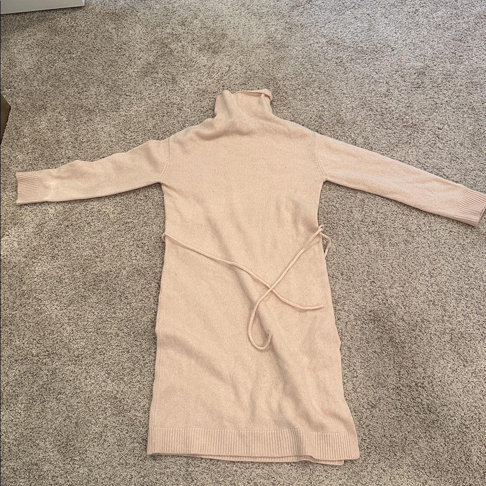 Vince Blush Wool Cashmere Turtleneck Sweater Dress Size Small